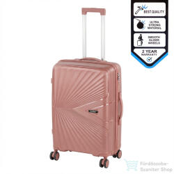 Leziter TraveLux Endure közepes bőrönd keményfedeles 68x45x25 cm barackrózsaszín M7905-RG24 (M7905-RG24)