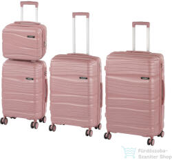 Leziter TraveLux Voyager gurulós bőrönd szett mályvarózsaszín LTRVBS-RG (LTRVBS-RG)
