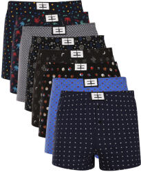 Nedeto 8PACK férfi bő szárú boxeralsó Nedeto többszínű (8NTV01) 3XL