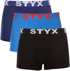 Styx 3PACK férfi boxeralsó Styx sportos gumi többszínű (3G09087) L
