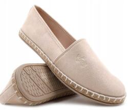  Túlméret Espadrilles Női Nagy méret Bézs R41 (NADWYMIAR Espadryle CZARNE Duże)