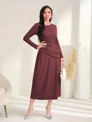 Shein LC55108 Shein Ruha MIDI Bordó Fodros (4) XL
