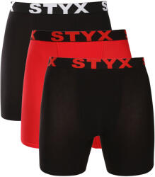 Styx 3PACK férfi boxeralsó Styx hosszú sportos gumi többszínű (3UN09004) S