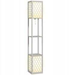 HomCom Modern állólámpa 2 polcos láncos kapcsoló 26x26x156 (B31-321V90LG)