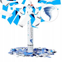 Relaxdays Lövöldözős konfetti ezüst kék Party popper 40 cm (10021768)