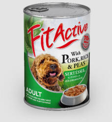 FitActive konzerv Adult - nedveseledel (sertés+rizs&borsó) felnőtt kutyák részére (1250g) (318479)
