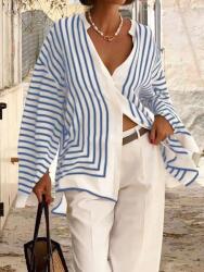 Shein IC56107 Shein Laza Csíkos Cipzáras Blúz (16) M
