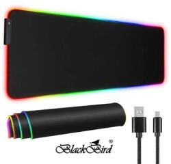 BlackBird Egérpad Gamer MZ-RGB NightHalo 90x40cm 3mm vastag RGB világítással (BH1830) - fapadospatron
