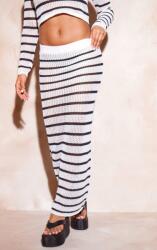 Prettylittlething IC85309 Prettylittlething Csíkos Kötött Maxi Szoknya (16) M