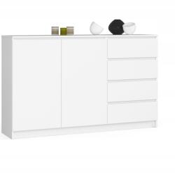 AKORD Komód szekrény K013 160cm 4 fiókos fehér Akd (KOMK013BIA)