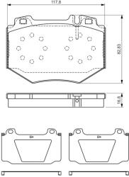 Bosch Fékbetét készlet BOSCH 0 986 494 352 for MERCEDES-BENZ (0 986 494 352)