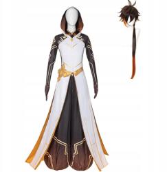  Zhongli Genshin Impact XXL Cosplay szett parókával és kabáttal (B0CNCHMLQ6)