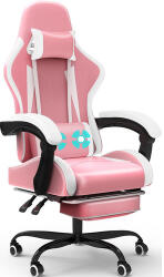  Devoko masszázs gamer szék lábtartóval - pink