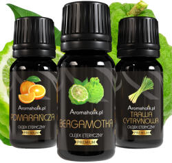 Aromaholik 100% Természetes Illóolajok Citrus Szett (Olejki Eteryczne do Świec Sojowych)
