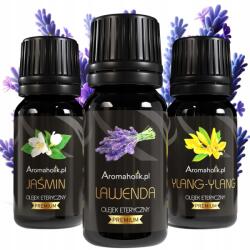 Aromaholik Illóolajok Párásítóhoz Virágos szett (Olejek Jaśminowy Lawendowy Ylang Ylang)