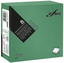 INFIBRA Szalvéta 38x38cm Sötétzöld 2 réteg 40 lap/csomag - atadcleankft