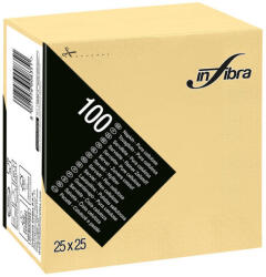 INFIBRA Szalvéta 25x25cm krém 2 réteg 100 lap/csomag - atadcleankft