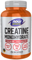 NOW Creatine Monohydrate 750 mg - Kreatin-monohidrát (240 Veg Kapszula)