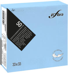 INFIBRA Szalvéta 33x33cm világoskék 2 réteg 50 lap/csomag - atadcleankft