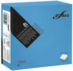 INFIBRA Szalvéta 38x38cm Türkiz 2 réteg 40 lap/csomag - atadcleankft