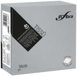 INFIBRA Szalvéta 38x38cm Szürke 2 réteg 40 lap/csomag - atadcleankft
