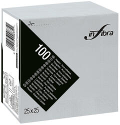 INFIBRA Szalvéta 25x25cm szürke 2 réteg 100 lap/csomag - atadcleankft
