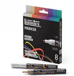 Liquitex Marker - akril dekormarker, 8x2mm készlet - Metallic