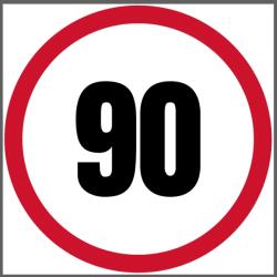  Sebességkorlátozó matrica 90 Km/h 15 cm Laminált (4829361750_9)