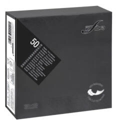 INFIBRA Szalvéta INFIBRA 2 rétegű 33x33 cm fekete 50 lapos - papir-bolt
