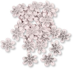  Fa virág rózsaszín 3cm 30db/csomag 481/# - papelito