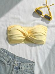 Shein DC26305 Shein Sárga Fodros Bikini Felső (16) S