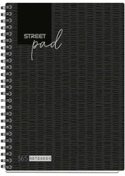 STREET Spirálfüzet kockás STREET Pad A/5 100 lapos fekete (67136)