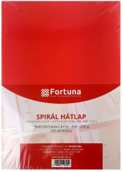 FORTUNA Hátlap FORTUNA A/4 230 g matt bőrhatású piros 100/dob (09.0051004) - tonerpiac