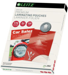 LEITZ Lamináló fólia LEITZ A/4 175 mikron fényes 100 lapos (74830000) - tonerpiac