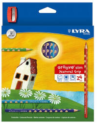 LYRA Színes ceruza LYRA Groove Slim háromszögletű 24 darabos+hegyező (2821240)