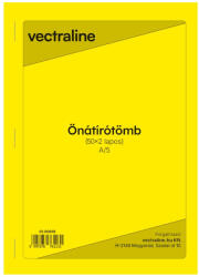 VECTRALINE Önátírótömb VECTRALINE A/5 álló 50x2 lapos (01.00619) - tonerpiac