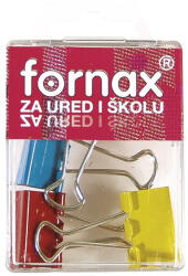 Fornax Binderkapocs 25mm, BC-31, 4 db műanyag dobozban, Fornax színes (000009796)