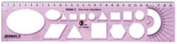 Optima Sablon vonalzó OPTIMA pink 30cm (53048) - tonerpiac