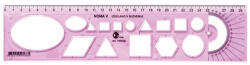 Optima Sablon vonalzó OPTIMA hajlékony pink 30cm (53070) - tonerpiac