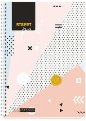 STREET Spirálfüzet vonalas STREET Pad A/4 100 lapos színes mintás (67157)