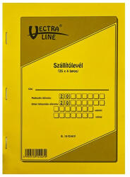 VECTRALINE Nyomtatvány szállítólevél VECTRALINE A/5 álló 25x4 lapos (B10-70/A/V) - tonerpiac