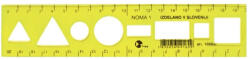 Optima Sablon vonalzó OPTIMA hajlékony sárga 20cm (53066) - tonerpiac