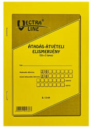 VECTRALINE Nyomtatvány átadás - átvételi elismervény VECTRALINE A/5 álló 25x3 lapos (B13-69/V) - tonerpiac