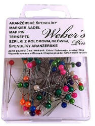 WEBER S Gombostű WEBER'S műanyag dobozban színes fejjel - tonerpiac