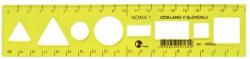 Optima Sablon vonalzó OPTIMA fluor 20cm (53035) - tonerpiac