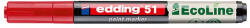 edding Lakkmarker EDDING 51 1-2mm piros (7580260001) - tonerpiac