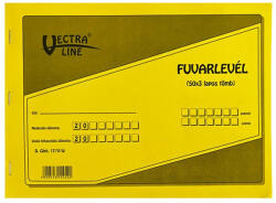 VECTRALINE Nyomtatvány fuvarlevél VECTRALINE A/4 fekvő 50x3 lapos (DGJ-17/V/50) - tonerpiac
