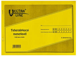 VECTRALINE Nyomtatvány tehergépkocsi menetlevél VECTRALINE A/4 fekvő 100 lapos (DGJ-21)
