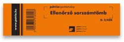 PÁTRIA Nyomtatvány ellenőrző sorszámtömb PÁTRIA D2 100 lapos 146x40 mm kék (D.2/KÉK) - tonerpiac
