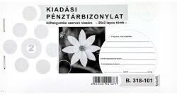  Nyomtatvány kiadási pénztárbizonylat költségvetési szervek részére fekvő 25x2 lapos - tonerpiac